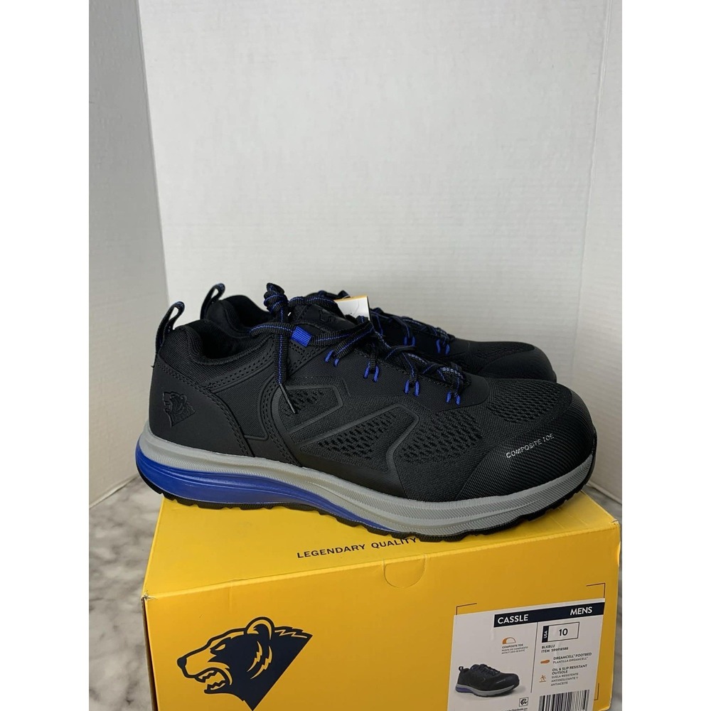 Herman Survivors NWT Men's Cassle Composite Toe Work Shoes Size 10M Black Blue